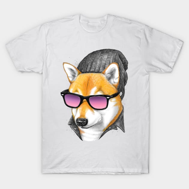 Cool Shiba inu T-Shirt by NikKor